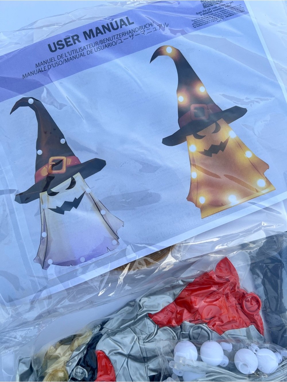 LED Halloween Witch Ghost Decoration – Black and Gold